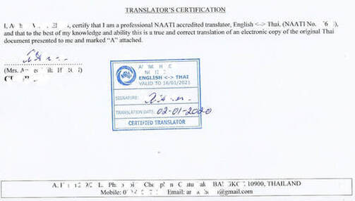 แปลใบมรณบัตรบัตร ทร 4 รับรอง NAATI